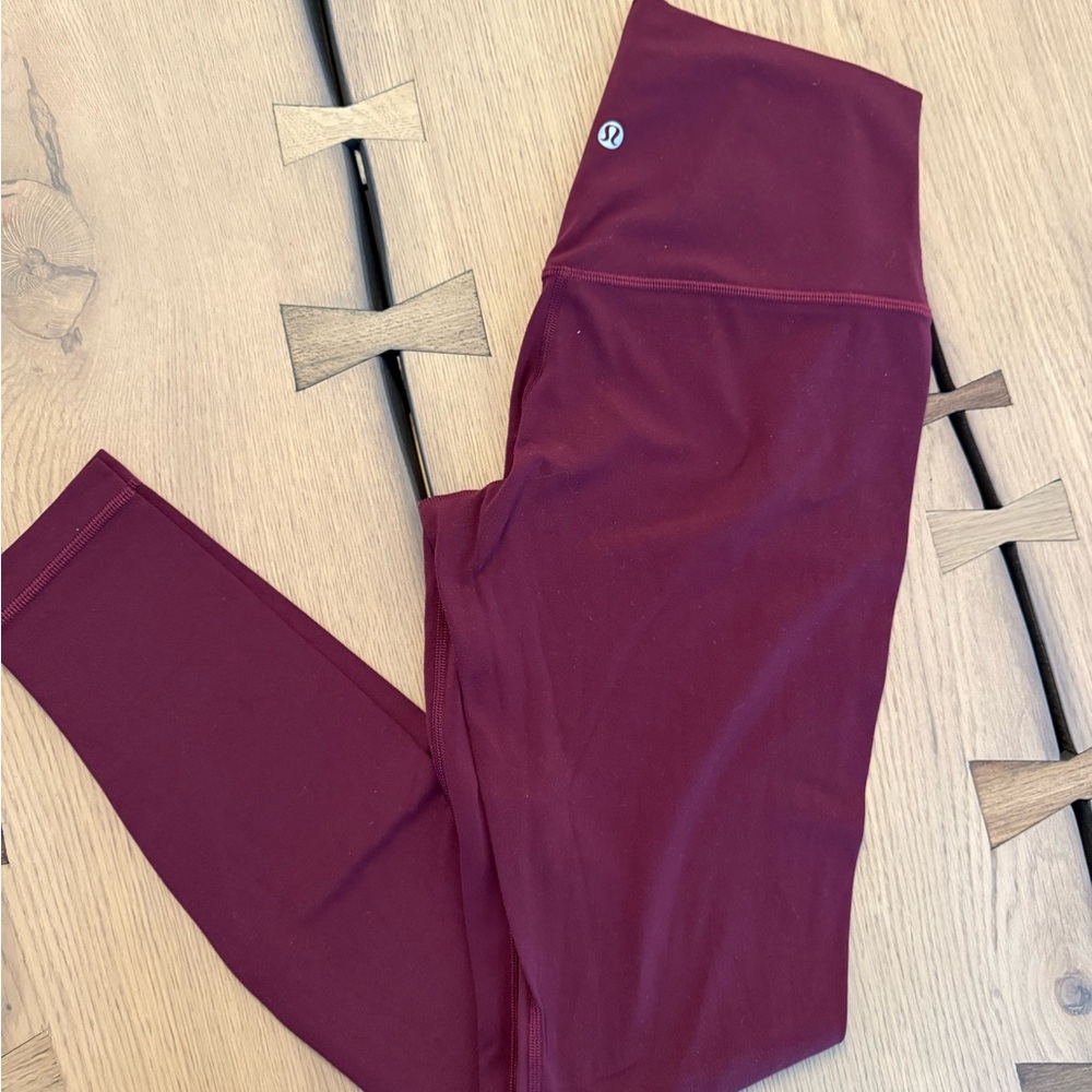 Lululemon Align leggings 28” size 6 wine/ Burgundy! ♥️